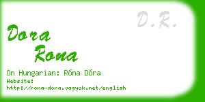 dora rona business card